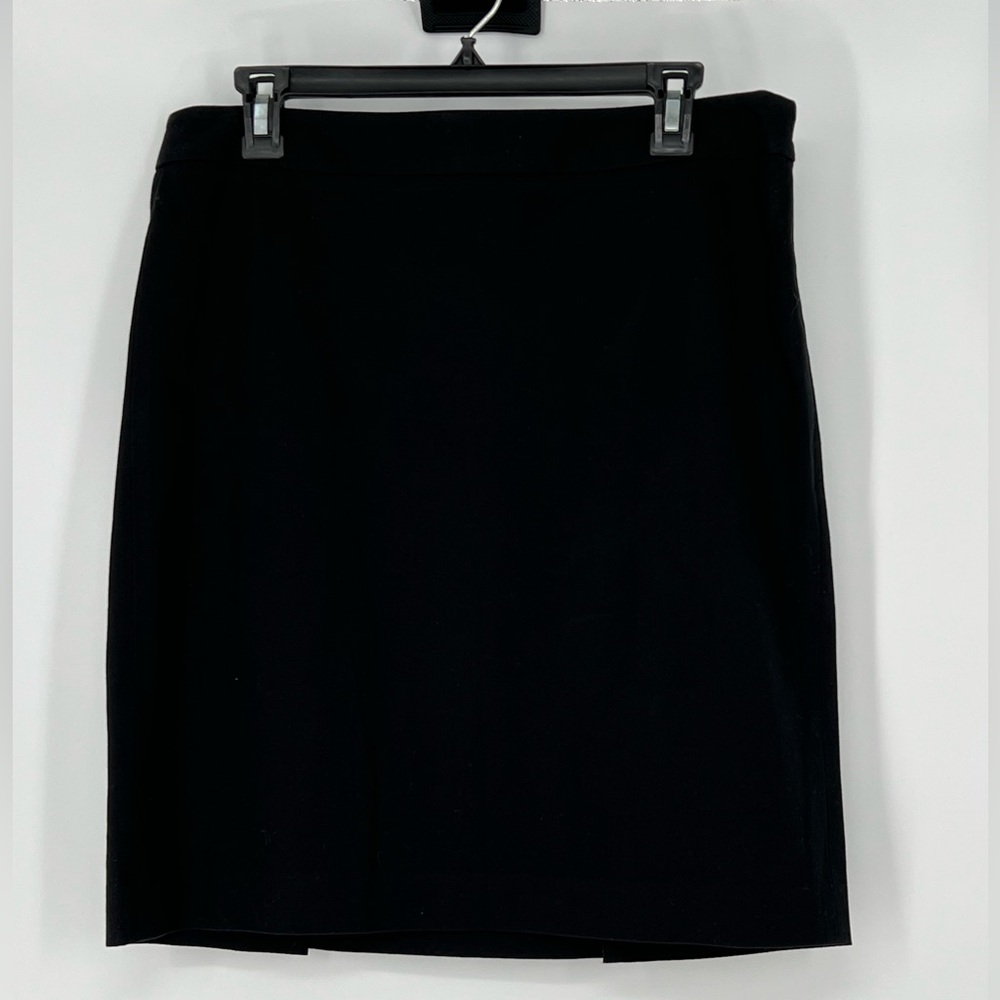 GAP A-LINE COTTON SPANDEX BLEND BLACK SKIRT W/FLATTERING STRETCH BACK ZIPPER